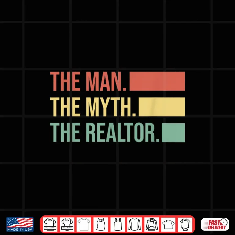 Design Seventy Retro The Man Myth Realtor Professional Graphic Shirt