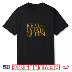 Real Estate Queen Professional Gold Aesthetic Graphic Shirt