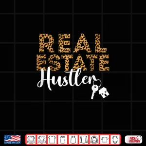 Design Real Estate Hustler Leopard Cheetah Print Aesthetic Shirt