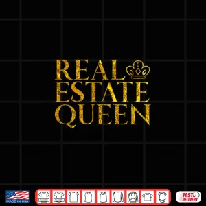 Design Real Estate Queen Professional Gold Aesthetic Graphic Shirt