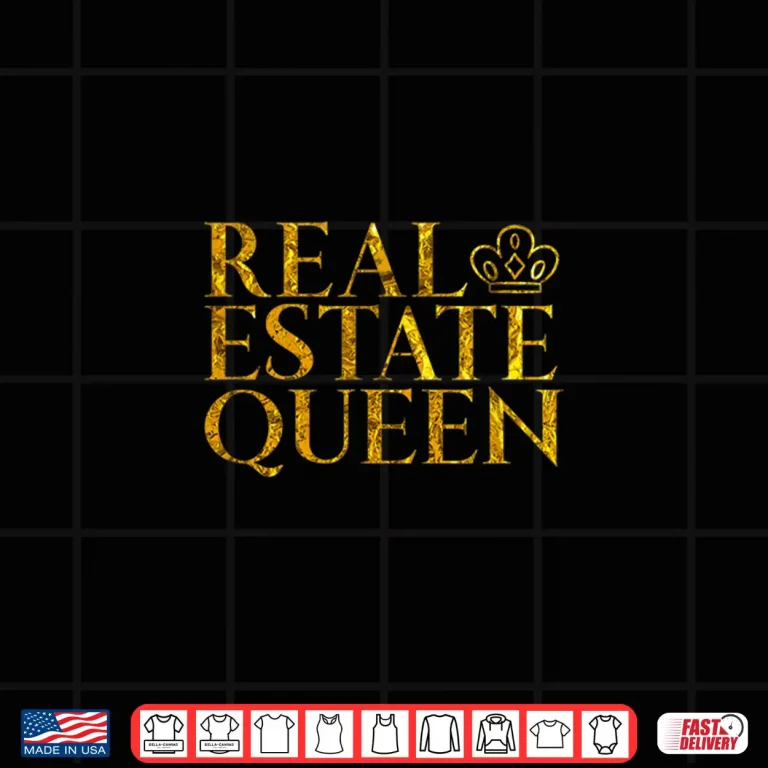 Real Estate Queen Professional Gold Aesthetic Graphic Shirt 4 Design Real Estate Queen Professional Gold Aesthetic Graphic Shirt