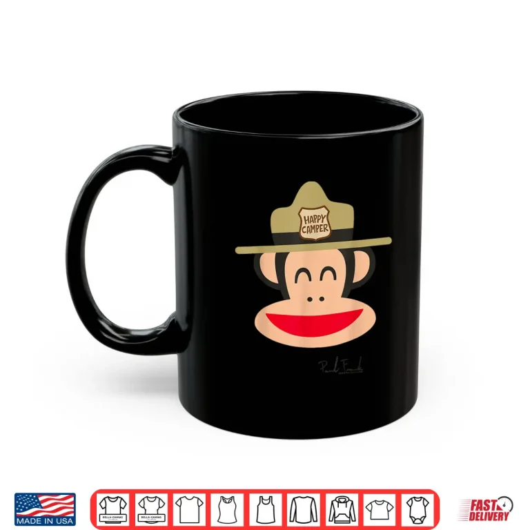 Mug Happy Camper Cartoon Character Park Ranger Hat Shirt