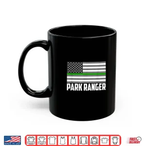Mug Park Ranger Green Line American Flag Wildlife Game Warden Shirt