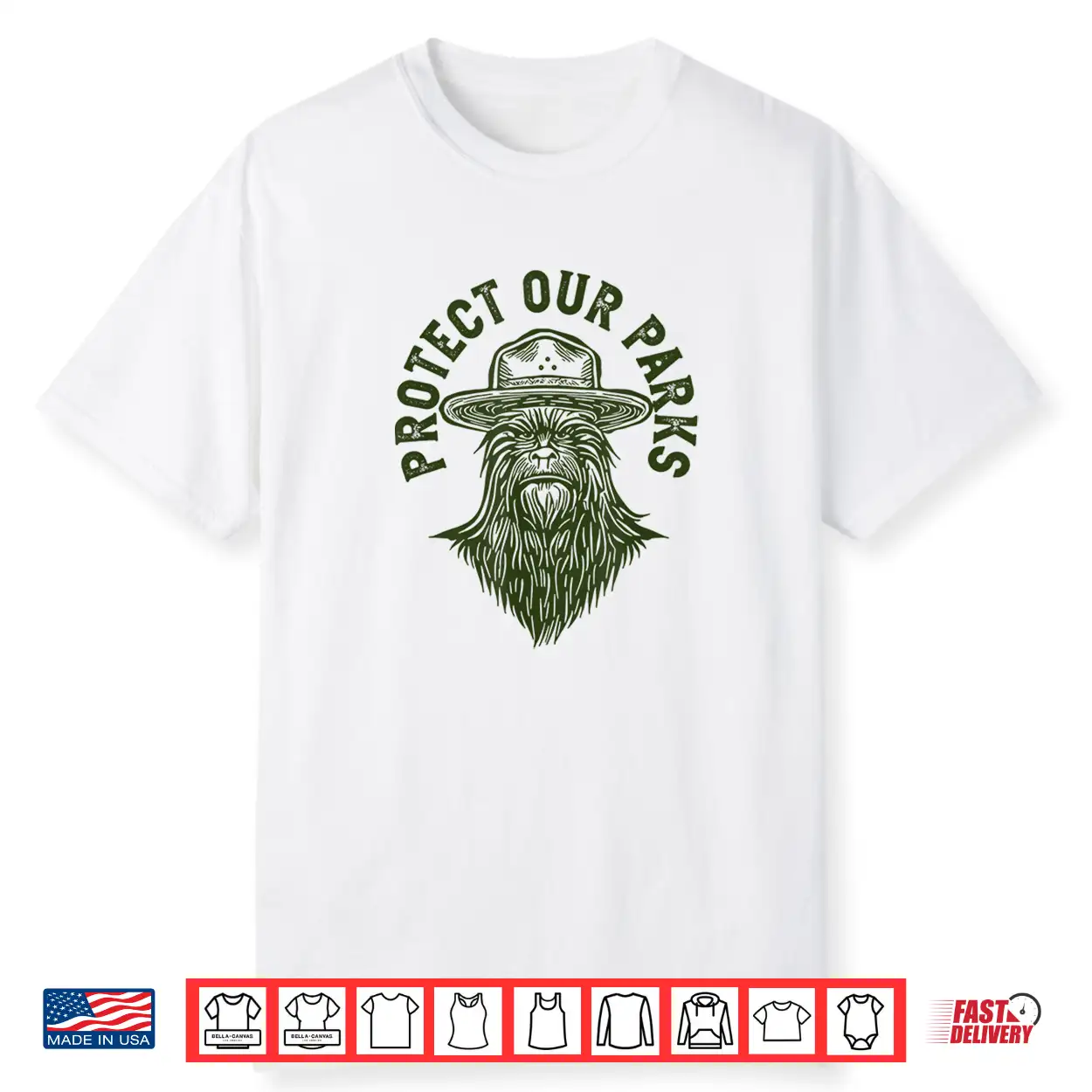 Protect Our Parks Sasquatch Park Ranger Bigfoot Graphic Shirt Protect Our Parks Sasquatch Park Ranger Bigfoot Graphic Shirt