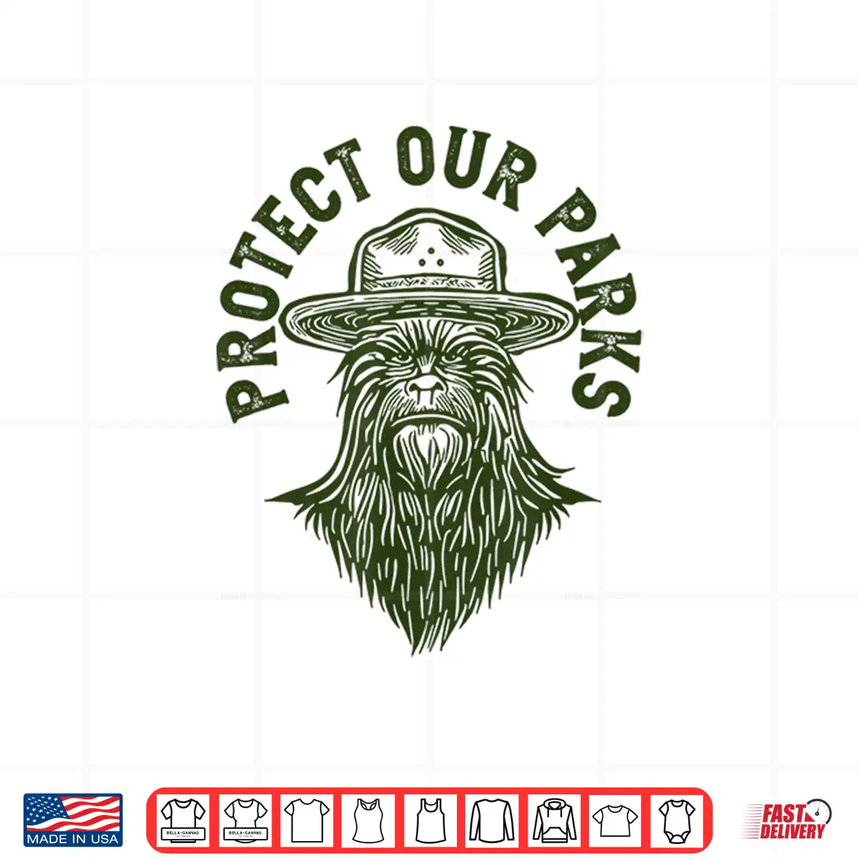 Protect Our Parks Sasquatch Park Ranger Bigfoot Graphic Shirt Protect Our Parks Sasquatch Park Ranger Bigfoot Graphic Shirt