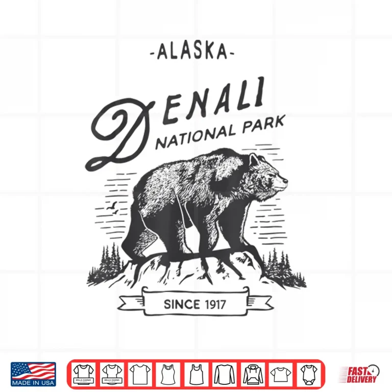 Design Vintage Denali National Park Retro Bear Alaska Graphic Shirt