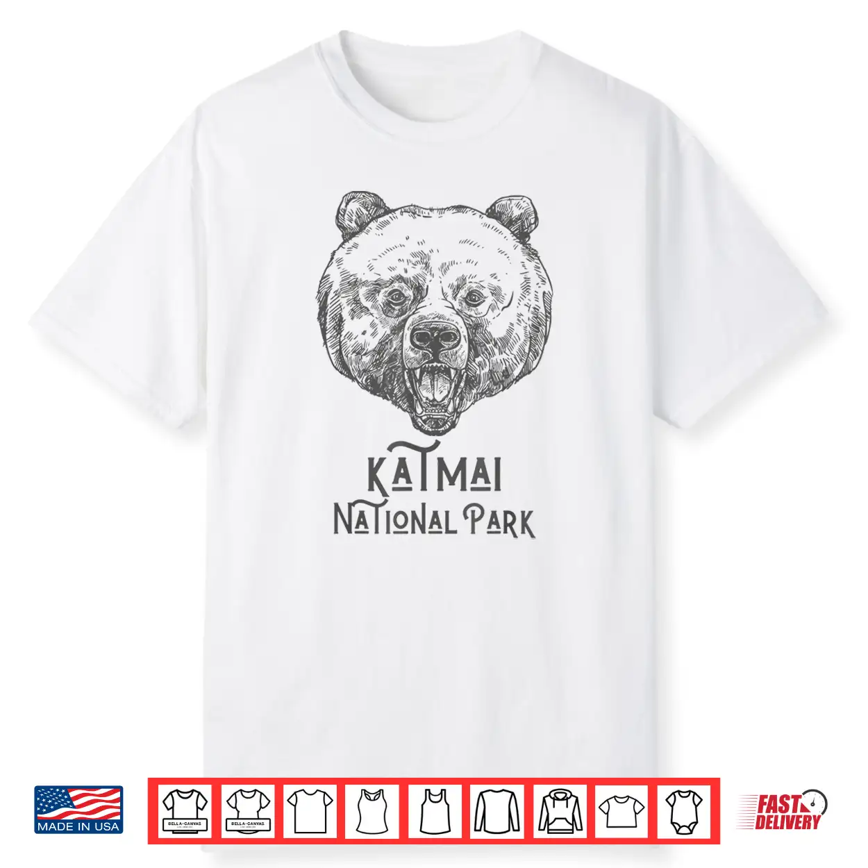 Vintage Style Katmai National Park Retro Grizzly Bear Shirt Vintage Style Katmai National Park Retro Grizzly Bear Shirt