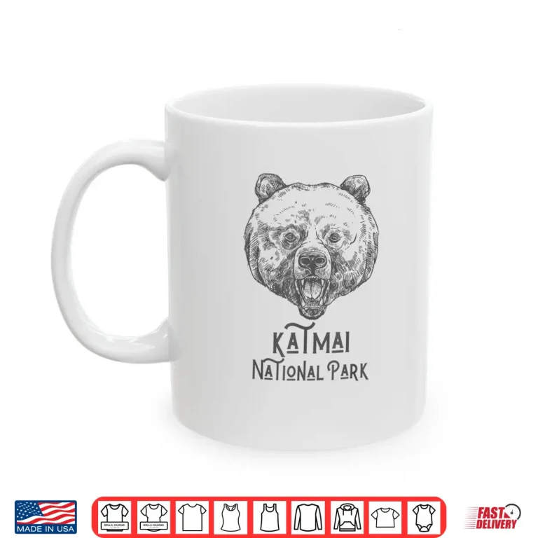 Mug Vintage Style Katmai National Park Retro Grizzly Bear Shirt