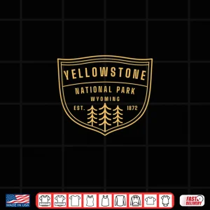 Design Yellowstone National Park Vintage Ranger Souvenir Retro Shirt