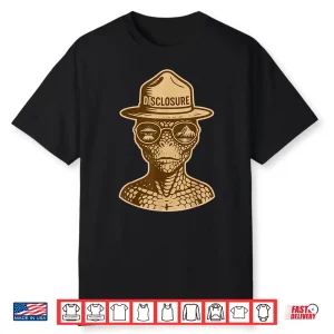Disclosure Reptilian Park Ranger Alien Retro Graphic Shirt