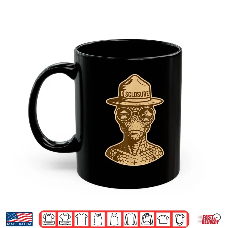 Mug Disclosure Reptilian Park Ranger Alien Retro Graphic Shirt