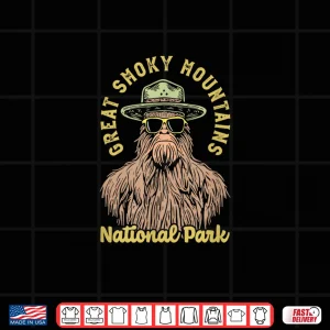 Design Great Smoky Mountains Sasquatch Ranger Funny Bigfoot Shirt