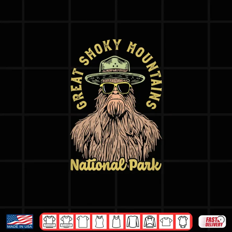 Design Great Smoky Mountains Sasquatch Ranger Funny Bigfoot Shirt