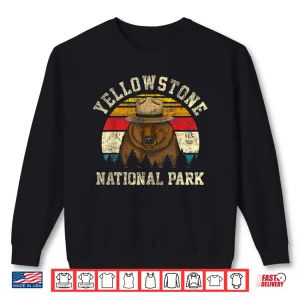 Sweatshirt Yellowstone Visitor Ranger Hat Funny Bear Gift Shirt