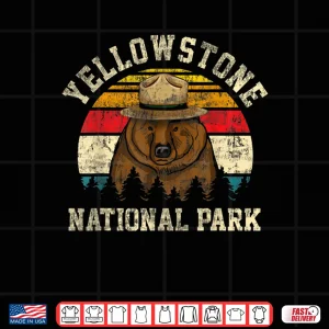 Design Yellowstone Visitor Ranger Hat Funny Bear Gift Shirt