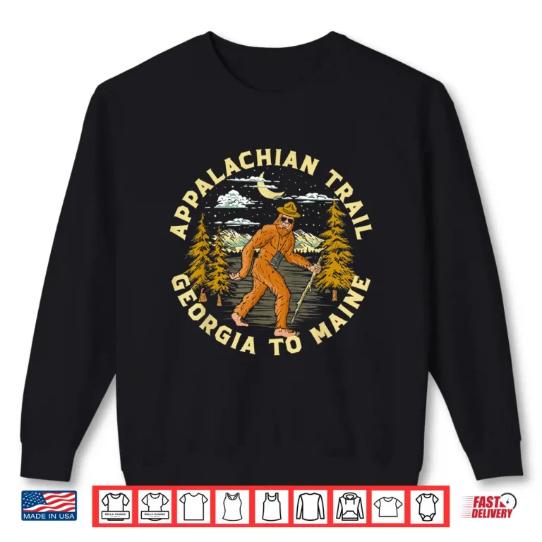 Sweatshirt Appalachian Trail Hiking Park Ranger Bigfoot Sasquatch Graphic Shirt