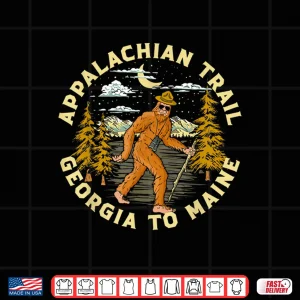 Design Appalachian Trail Hiking Park Ranger Bigfoot Sasquatch Graphic Shirt