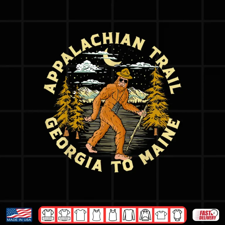 Design Appalachian Trail Hiking Park Ranger Bigfoot Sasquatch Graphic Shirt