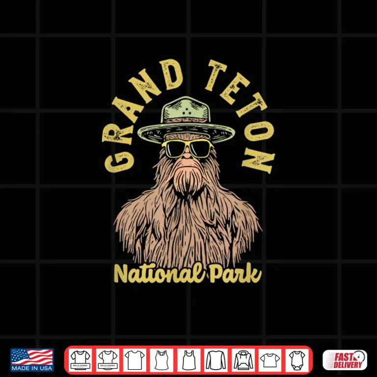 Design Grand Teton National Park Sasquatch Ranger Cryptid Humor Shirt
