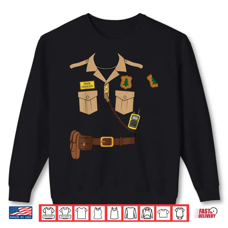 Sweatshirt Park Ranger Costume DIY Lazy Halloween Festive Shirt