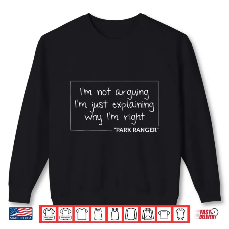 Sweatshirt Park Ranger Professional Job Title Birthday Worker Shirt