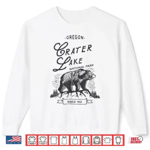 Sweatshirt Vintage Crater Lake National Park Retro Bear Oregon Graphic Shirt