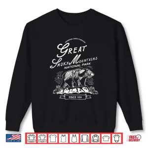 Sweatshirt Vintage Great Smoky Mountains National Park Retro Bear Shirt