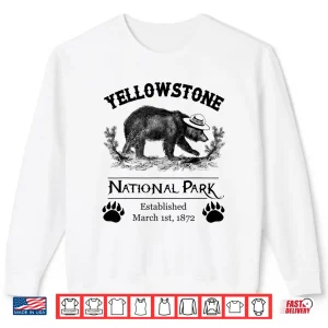 Yellowstone National Park Grizzly Bear Claw Ranger Hat Shirt 2 Sweatshirt Yellowstone National Park Grizzly Bear Claw Ranger Hat Shirt