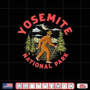 Design Yosemite National Park Ranger Bigfoot Eighties Sasquatch Shirt