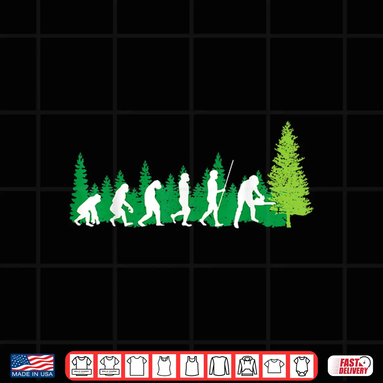 Evolution Woodcutter Chainsaw Profession Graphic Shirt Evolution Woodcutter Chainsaw Profession Graphic Shirt