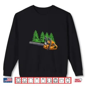 Sweatshirt Lumberjack Forester Woodworker Chainsaw Professional Shirt