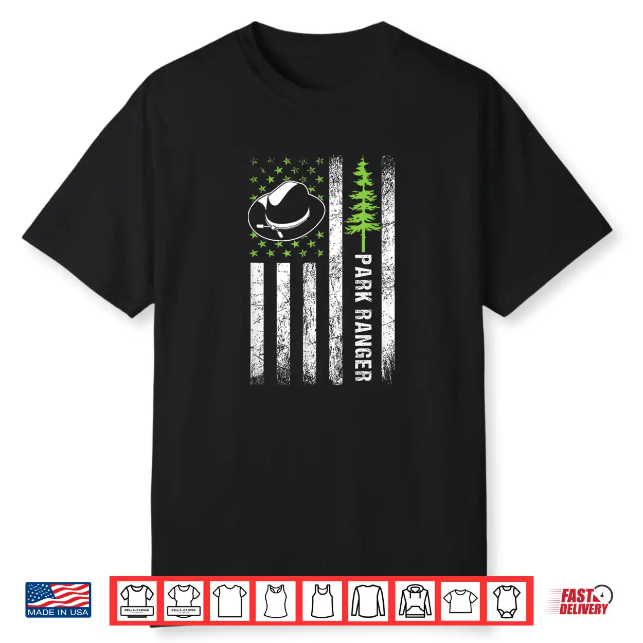 Retro Ranger Park American Flag Forest Nature Shirt Retro Ranger Park American Flag Forest Nature Shirt