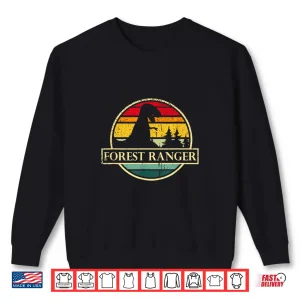 Sweatshirt Retro Forest Ranger Dinosaur Nature Camping Vintage Shirt