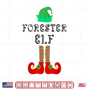 Design Forester Elf Family Matching Christmas Funny Gift Pajama Shirt