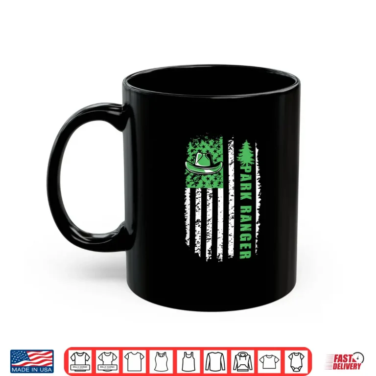 Mug Ranger Park Forest Usa American Flag Forester Nature Trees Shirt