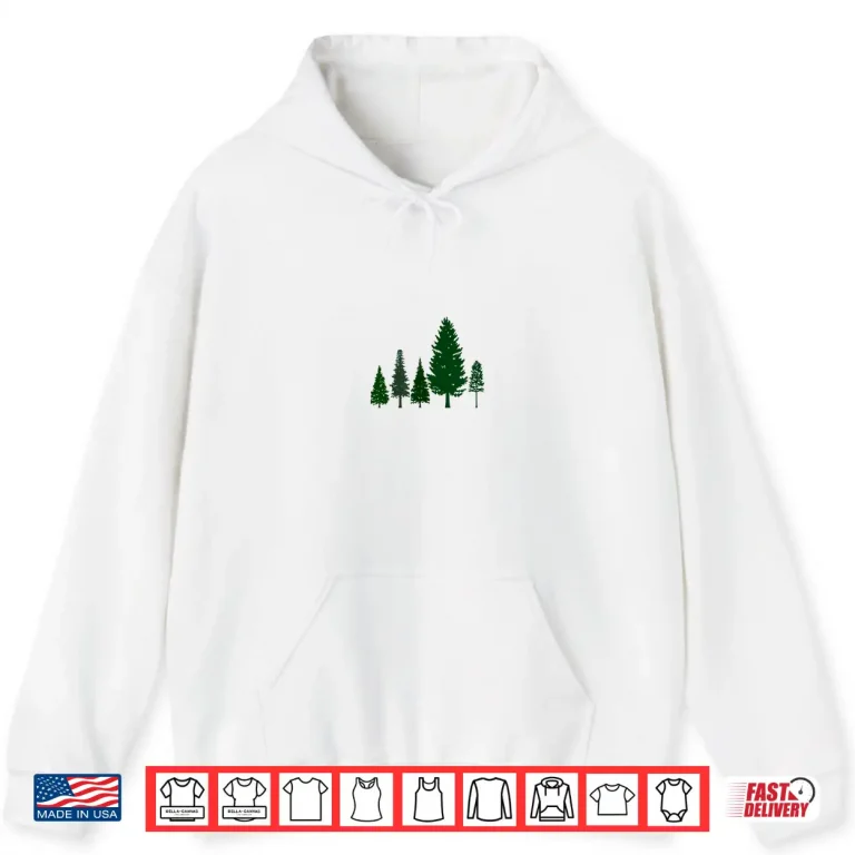 Hoodie Green Trees Forest Nature Conservationist Graphic Shirt