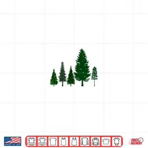 Design Green Trees Forest Nature Conservationist Graphic Shirt