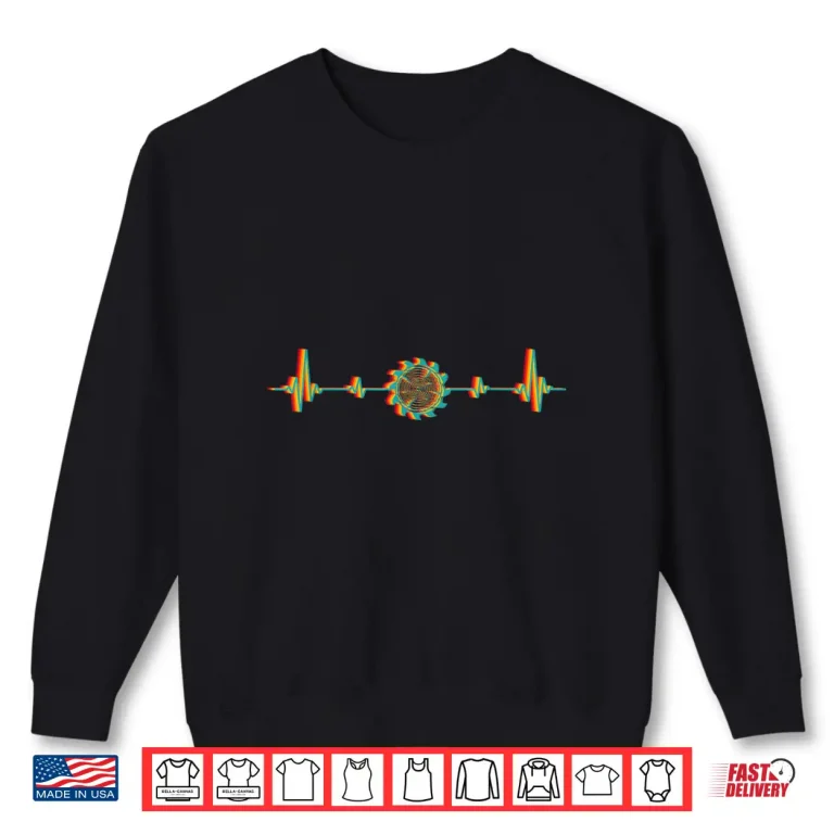 Sweatshirt Heartbeat Chainsaw Woodworker Forester Lumberjack Shirt