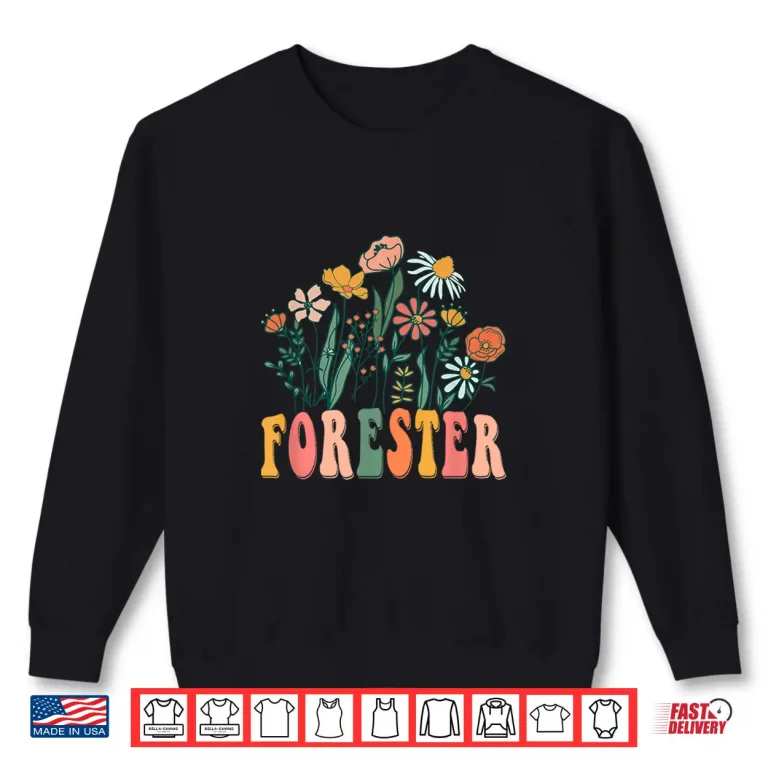 Sweatshirt Retro Groovy Floral Wildflower Nature Aesthetic Shirt