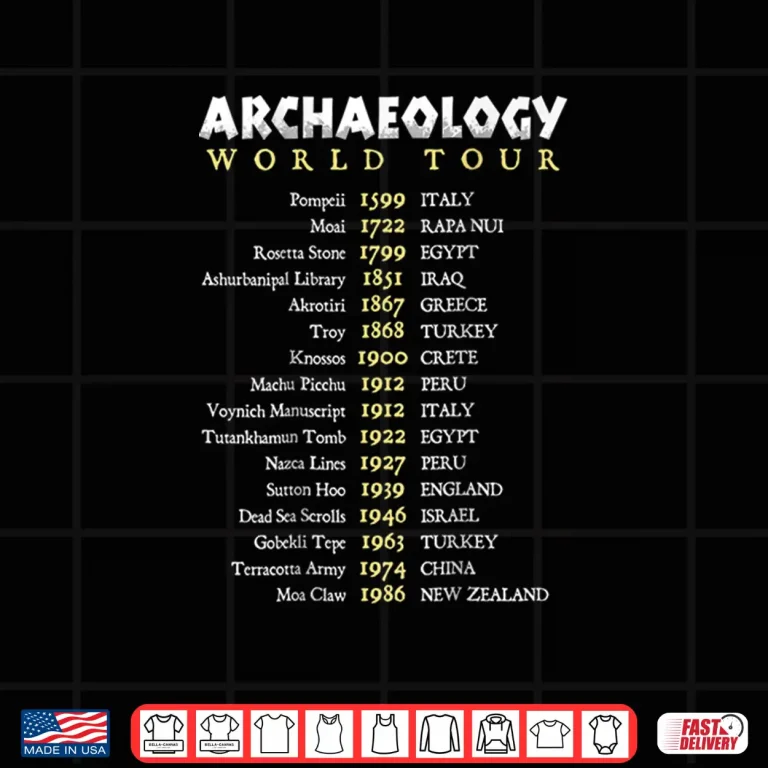 Design Archaeologist World Tour Funny Text Professional Shirt