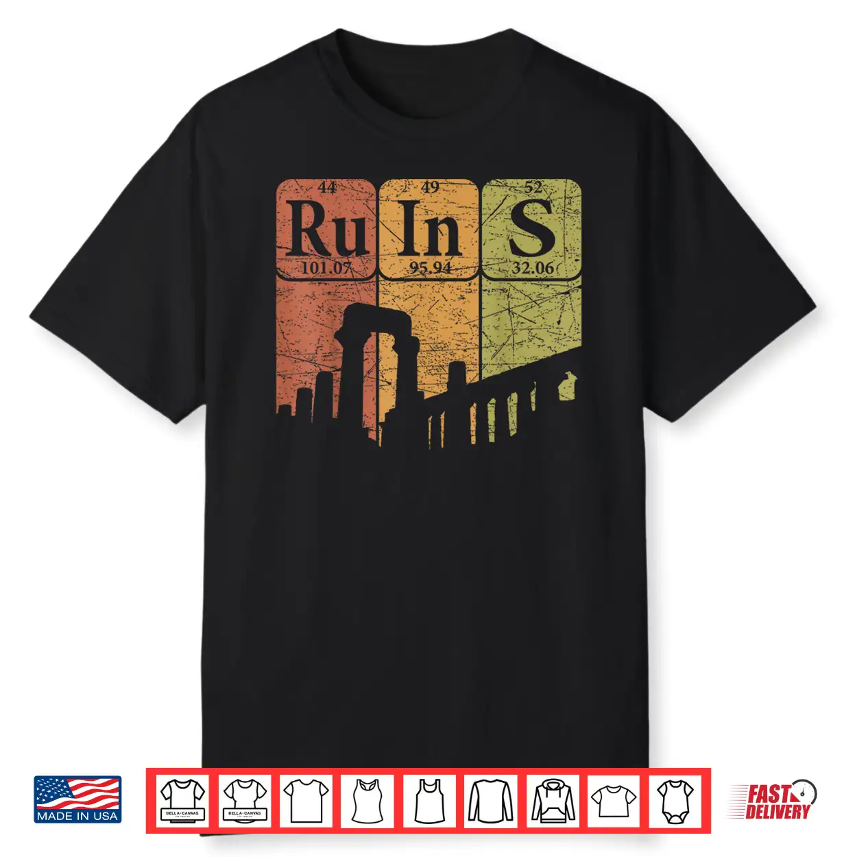 Archaeology Ruins Periodic Table Elements Graphic Shirt Archaeology Ruins Periodic Table Elements Graphic Shirt