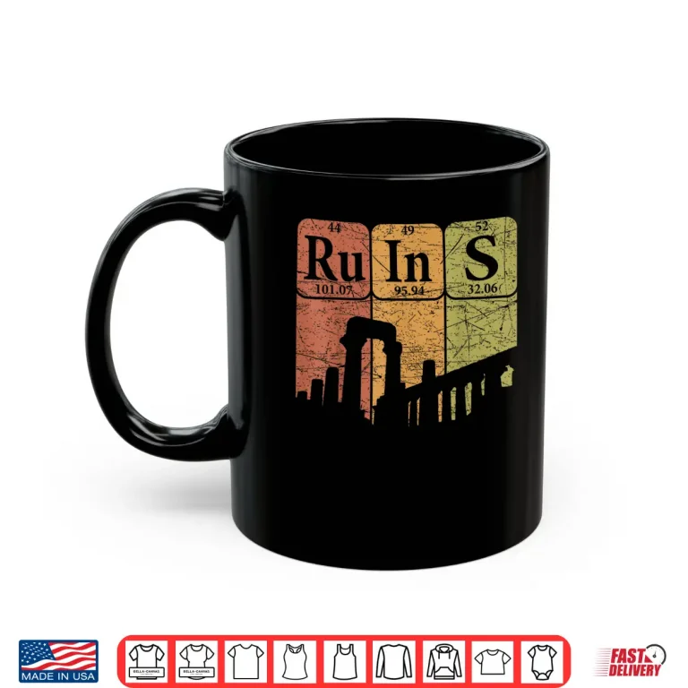 Mug Archaeology Ruins Periodic Table Elements Graphic Shirt