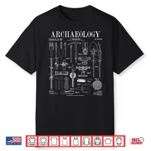 Archaeology Student Field Kit Vintage Patent Art Shirt