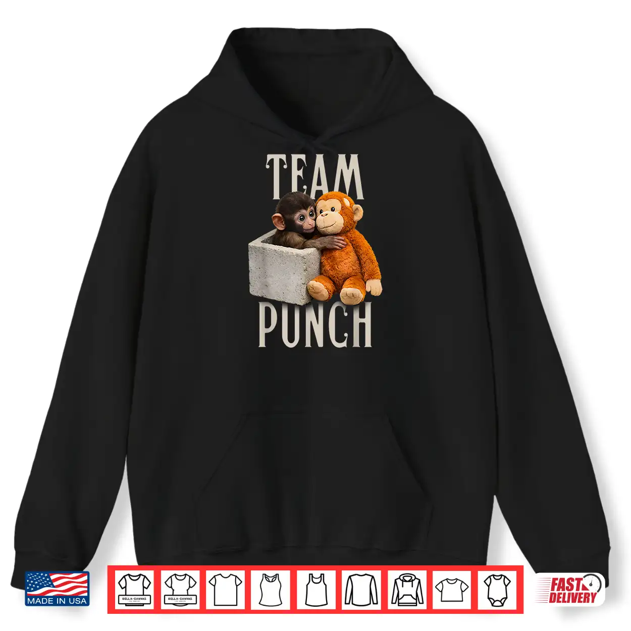 Baby Monkey Team Punch Viral Character Graphic Shirt Baby Monkey Team Punch Viral Character Graphic Shirt