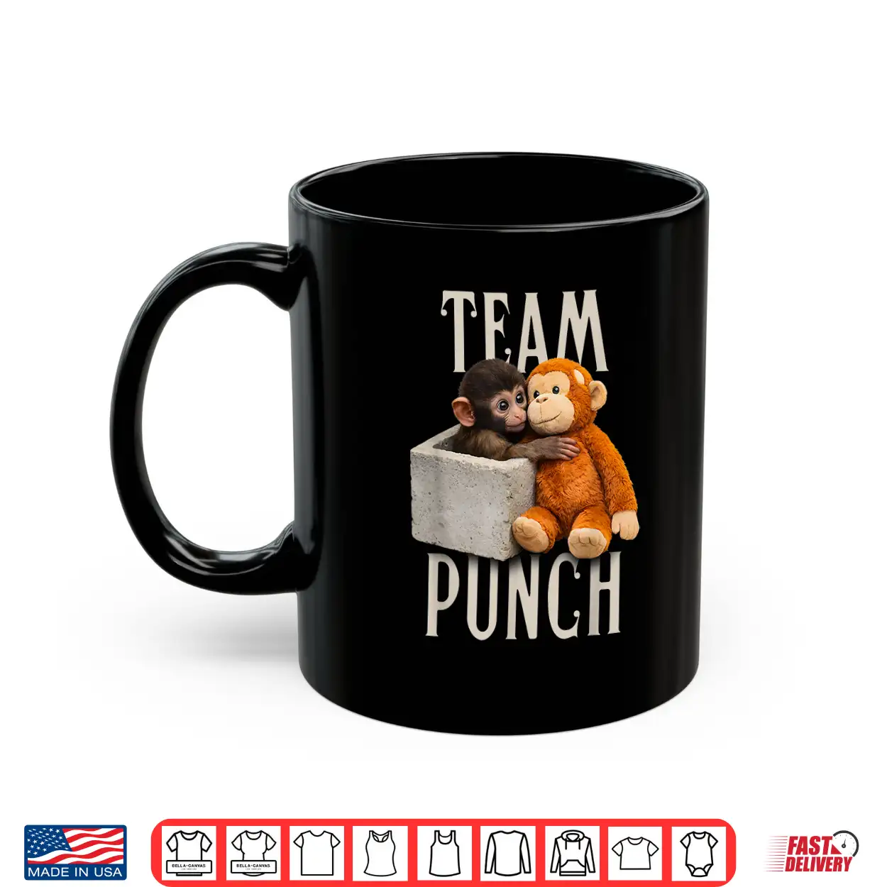 Baby Monkey Team Punch Viral Character Graphic Shirt Baby Monkey Team Punch Viral Character Graphic Shirt