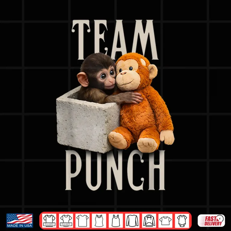 Design Baby Monkey Team Punch Viral Character Graphic Shirt