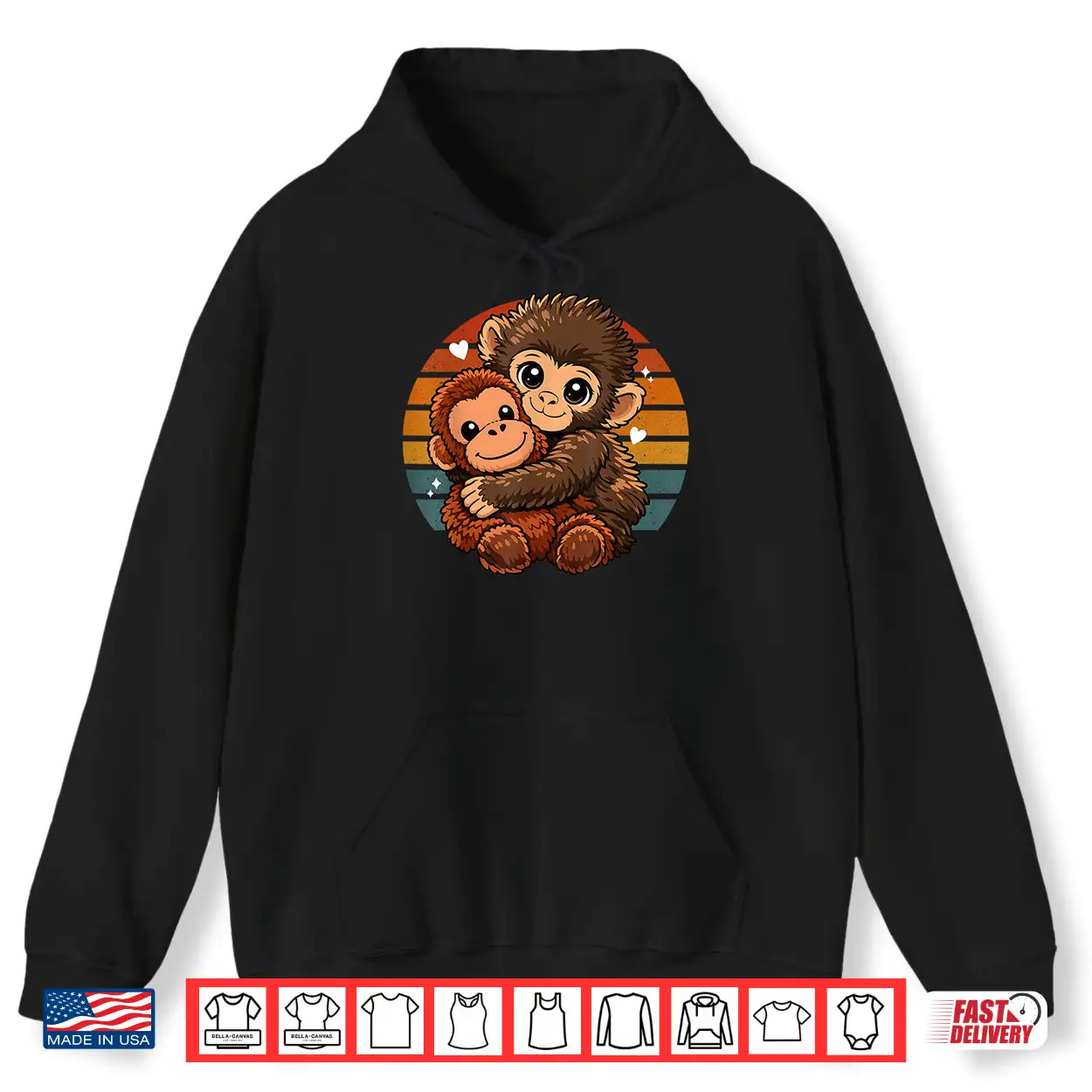 Cute Baby Monkey Hugging Plush Toy Animal Lover Shirt Cute Baby Monkey Hugging Plush Toy Animal Lover Shirt