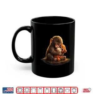 Mug Cute Baby Monkey Punch Viral Zoo Japan Design Shirt