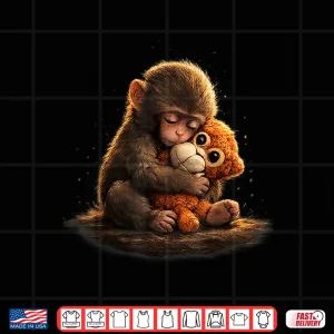 Design Cute Baby Monkey Punch Viral Zoo Japan Design Shirt