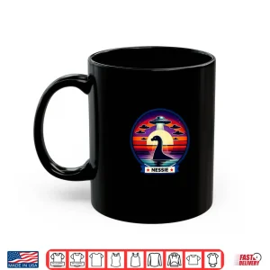 Loch Ness Monster Ufo Retro Alien Graphic Shirt 3 Mug Loch Ness Monster UFO Retro Alien Graphic Shirt